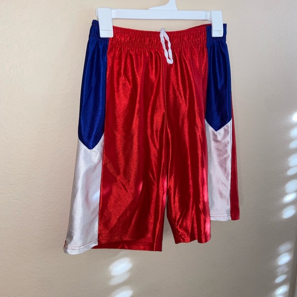 Wrestling street wear stretch shorts striped athletic fitness outdoor bottoms - Picture 3 of 9